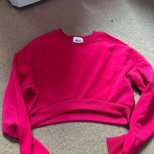 hot pink cropped long sleeve